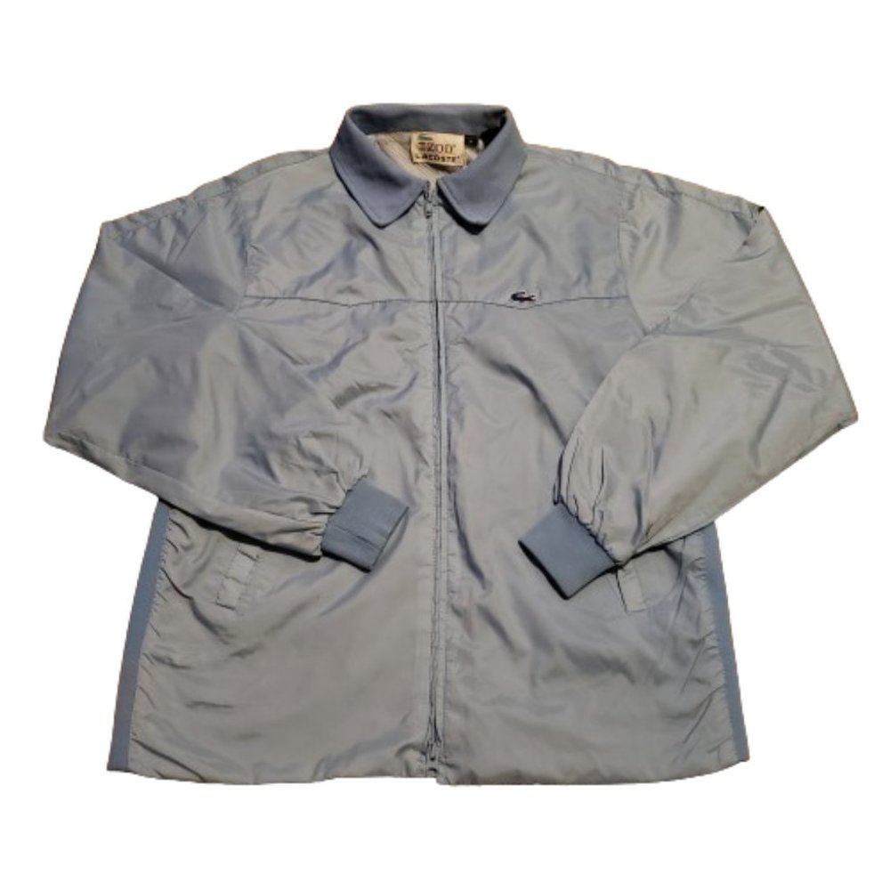 Vintage IZOD Lacoste Windbreaker Jacket Women's Medium M Light Blue 80s Retro